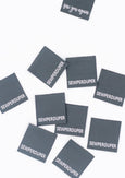 Weblabel 6er-Set grau