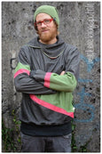 Männerkragenhoodie