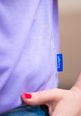 label nähen blau