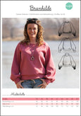papierschnittmuster für damen oversize pullover mit weiten ärmelön