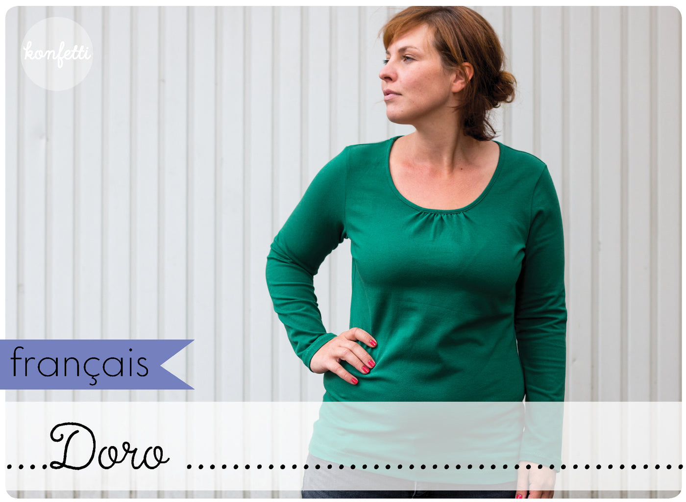 Doro - Patron de couture chemise á fronces de Konfetti Patterns