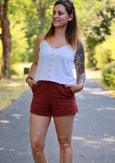 damen shorts aus leinen nähen schnittmuster