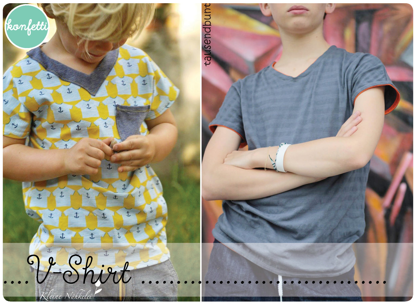 konfetti patterns kindershirt