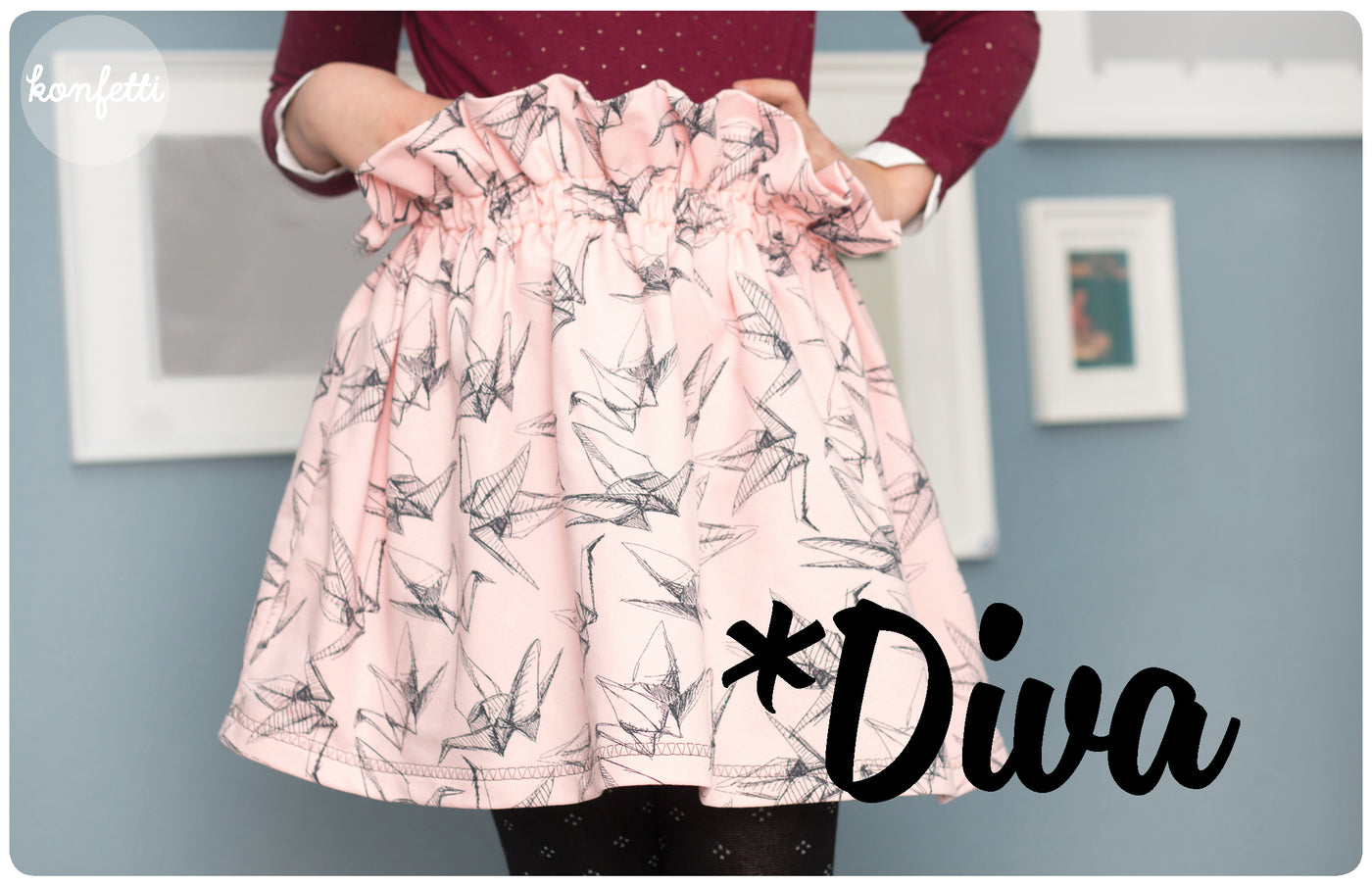 Mädchenrock Diva - Schnittmuster von Konfetti Patterns