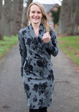 Winterkleid mit langen Ärmeln Schnittmuster hermine