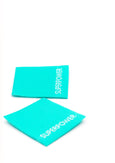 label-superpower-woven-label-webetiketten-konfetti-patterns-türkis-aufschrift