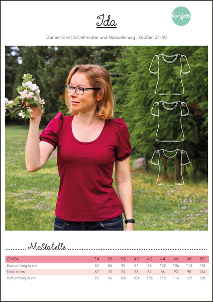 papierschnittmuster und nähanleitung Ida von Konfetti Patterns