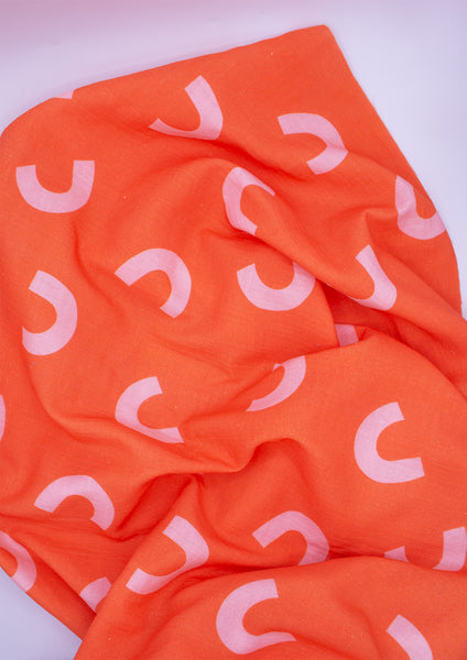 musselin-meterware-grafische-muster-orange