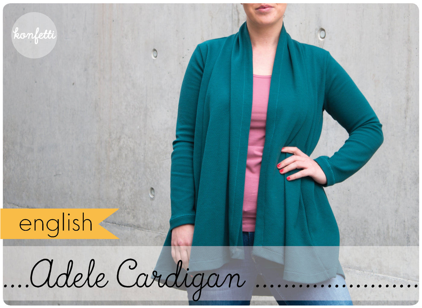 Adele - sewing pattern for an cardigan by Konfetti Patterns